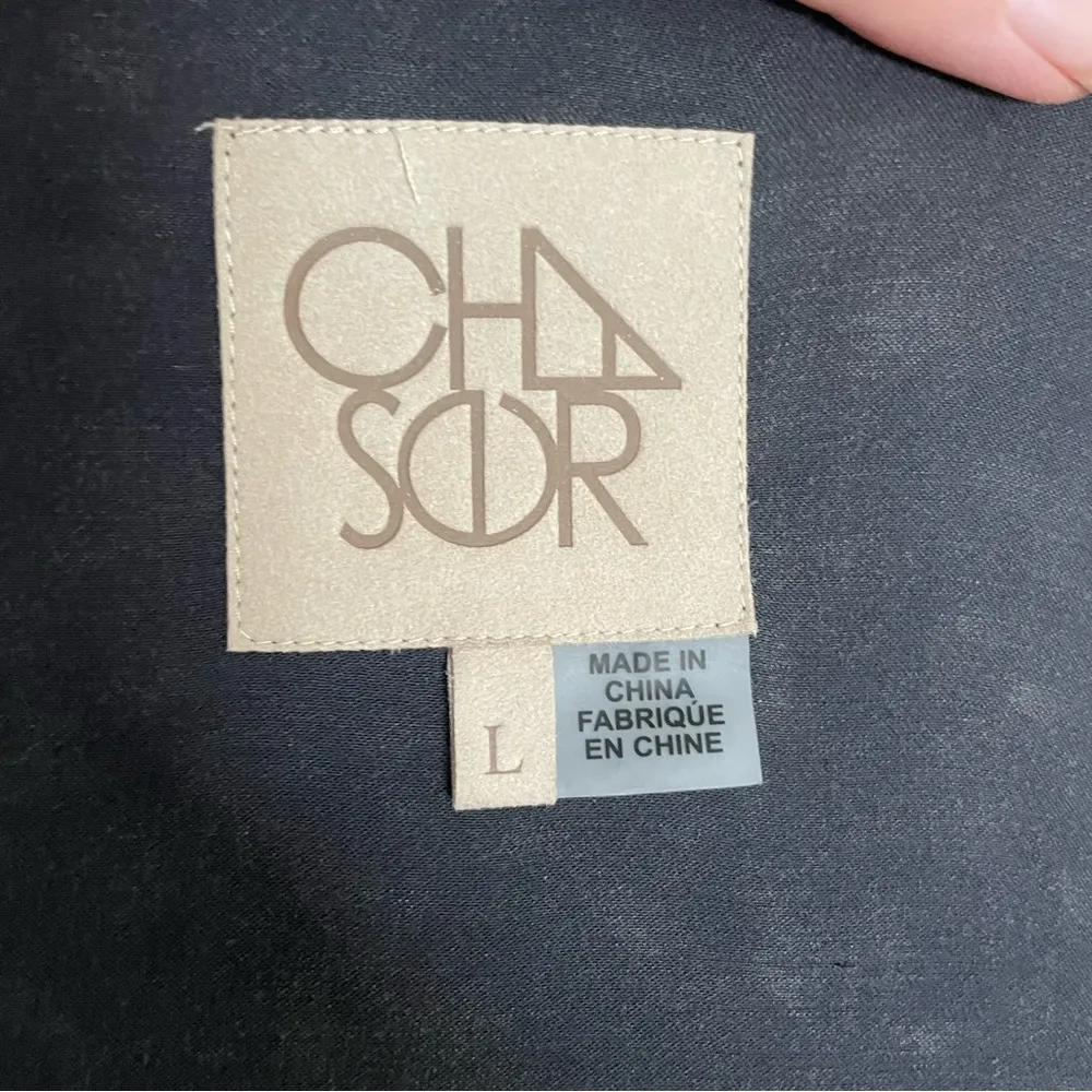 Chaser Shirtdress Tunic Heirloom Henley Belted Roll Tab Sleeves Distressed Grey - Image 11