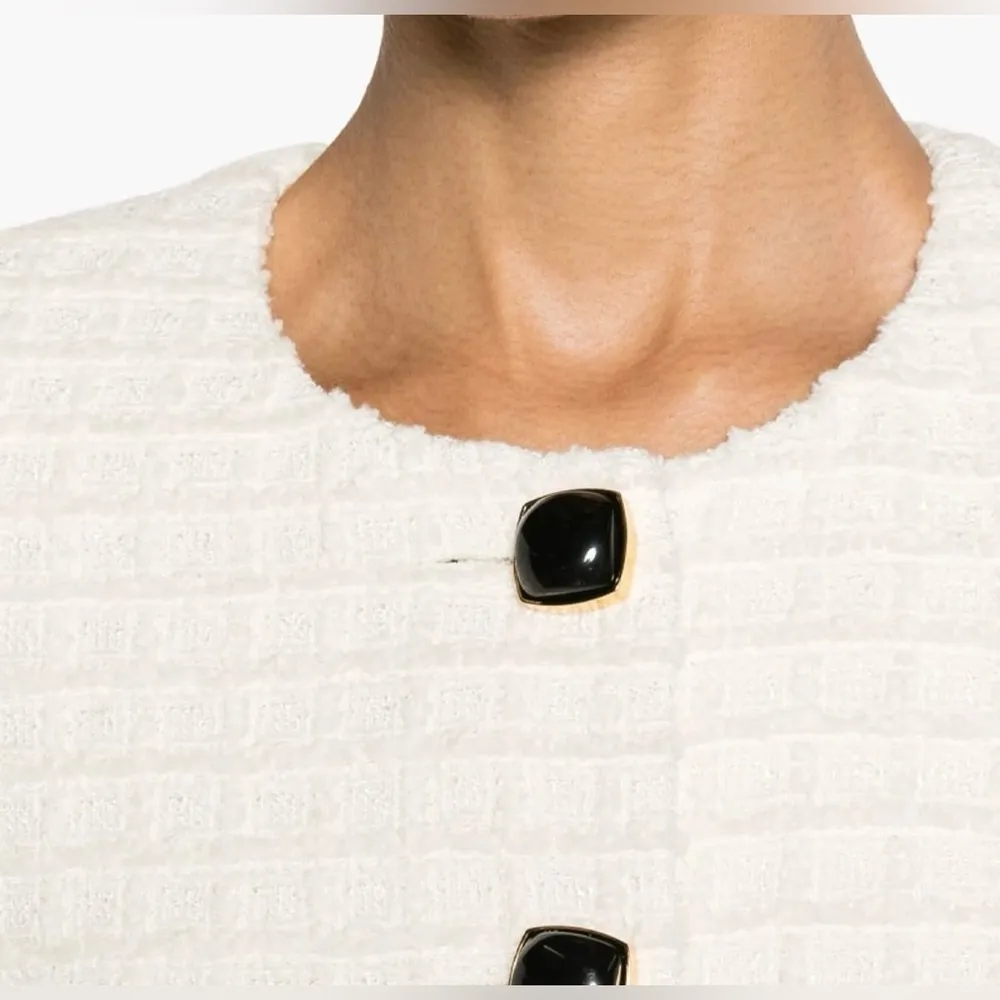 Gucci Collarless Tweed jacket size IT 40 - Image 5