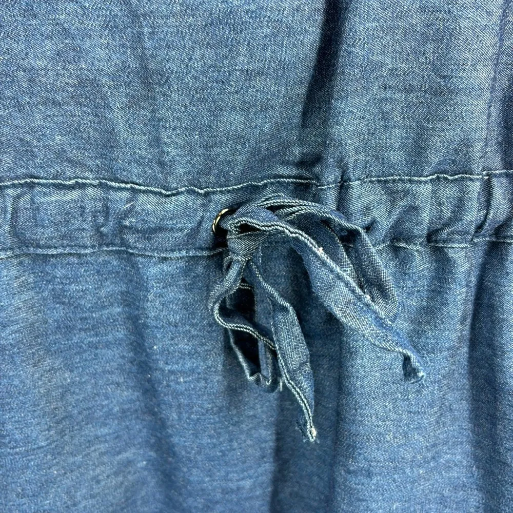 Westport Dress Denim Chambray Embroidered Sleeveless Dress Womens Size XL Petite - Image 5