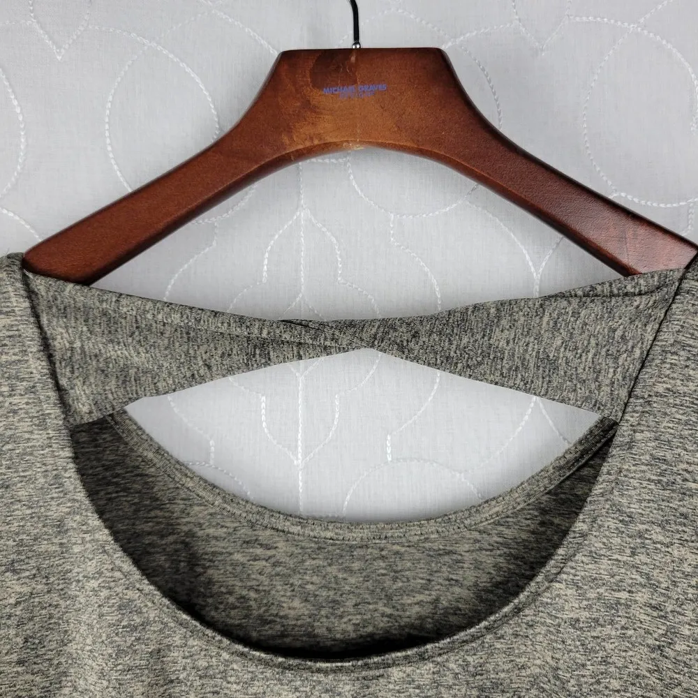 Fortune + Ivy Womens Top Size M Heather Gray Stitch Fix Cinched Long Sleeve - Image 4