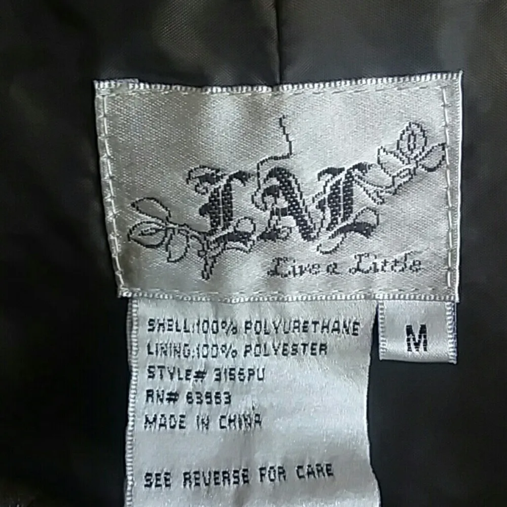 Live a Little Faux Leather Moto Vest Dark Brown - Image 2