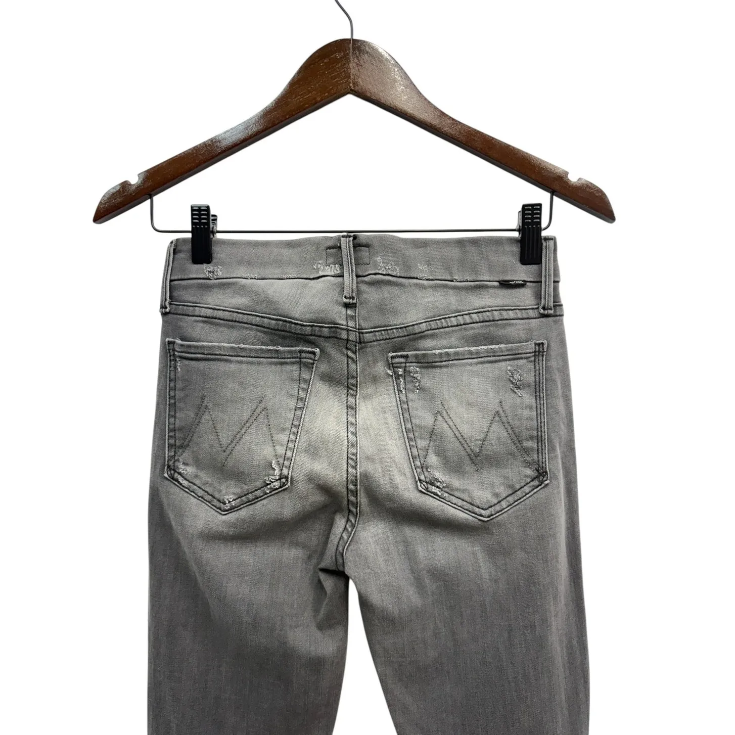 MOTHER Looker Ankle Fray Skinny Jeans Last Chance Saloon (Gray) size 26 Gray - Image 6