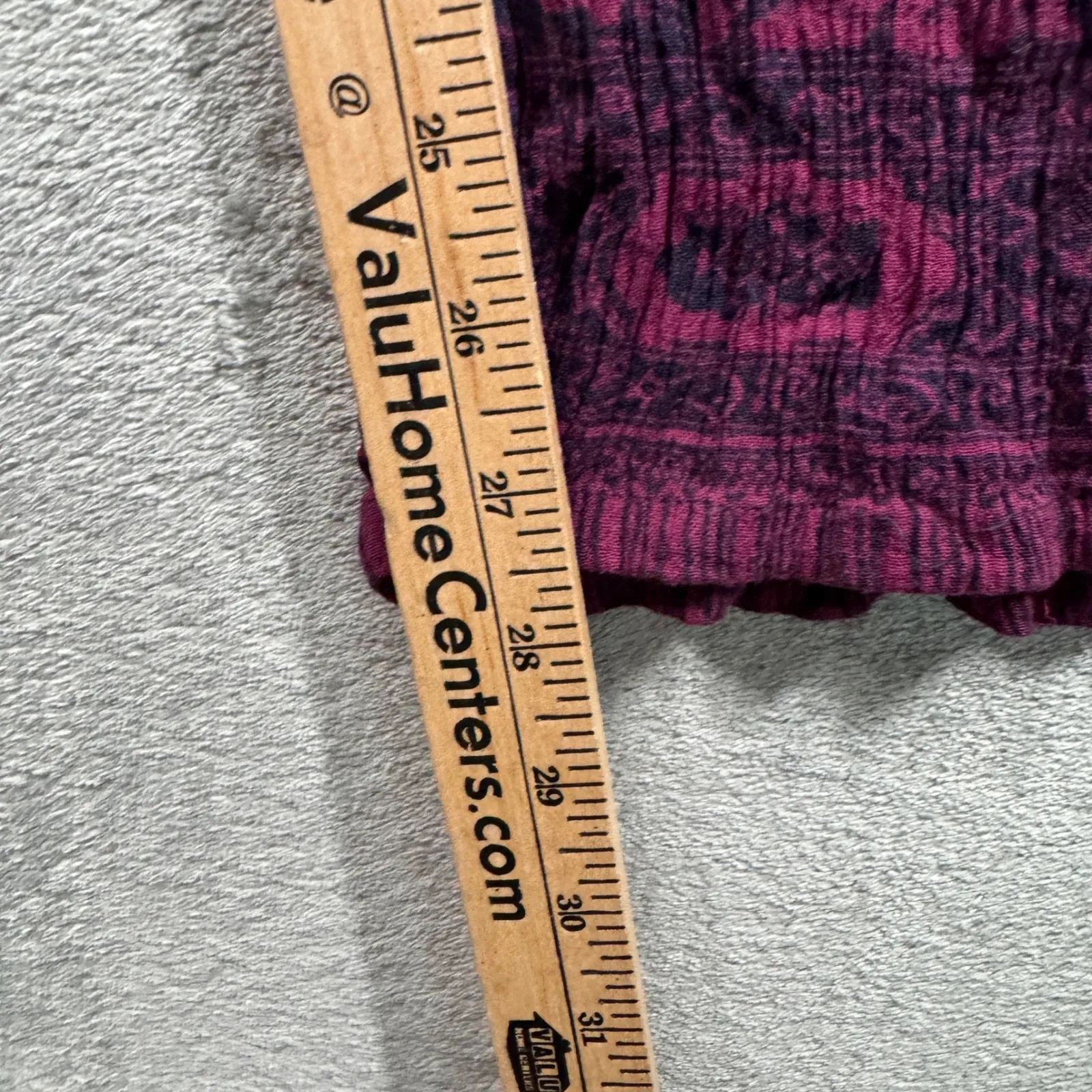 Free People Jumpsuit Small S Magenta Purple Smocked Wide Leg Boho Gypsy Festival - Image 9