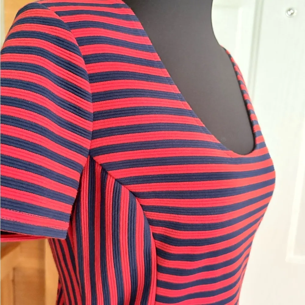 Madewell Red and Blue A-Line Mini Dress - Image 2