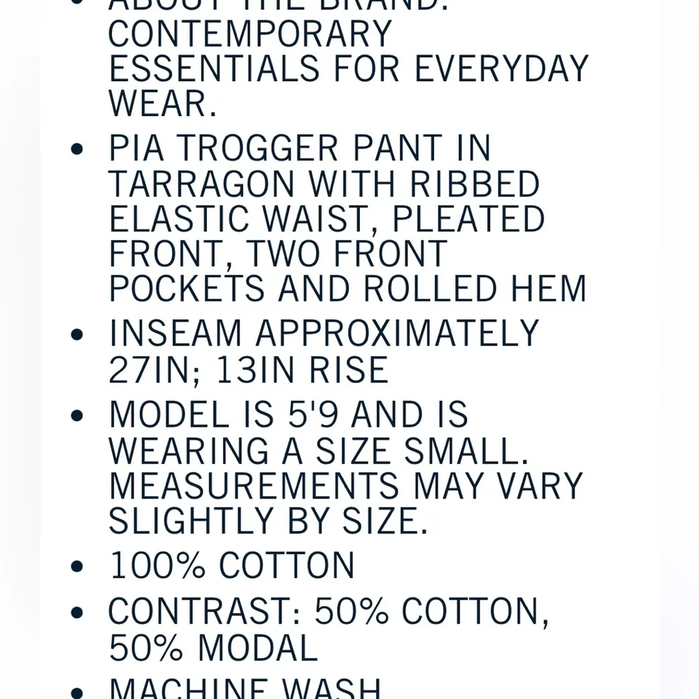 Michael Stars Pia Trogger Sweatpant Wide Elastic Waist Tarragon S NWT - Image 4