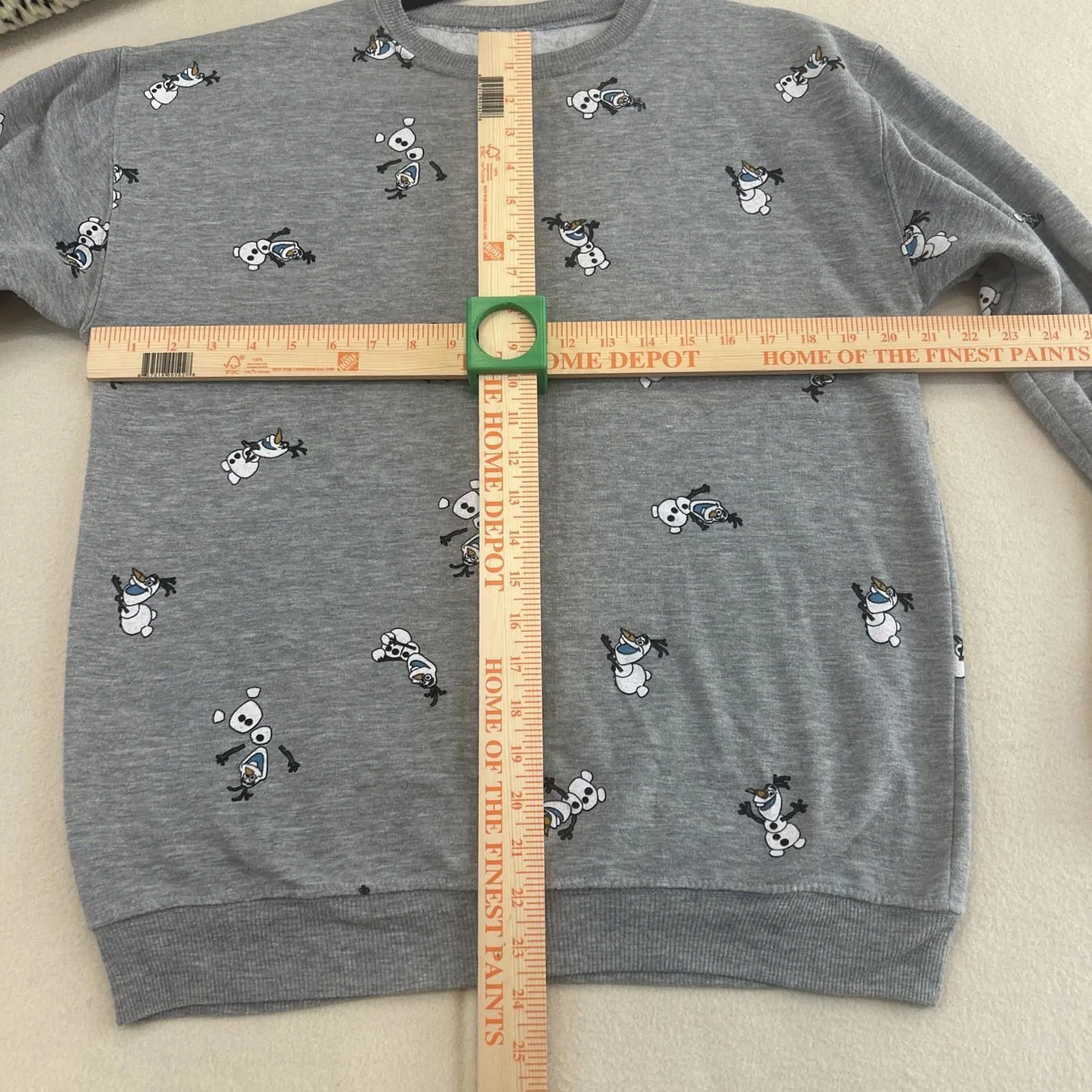 Disney Frozen Olaf Print Long Sleeve Sweatshirt Sz XS - Image 7