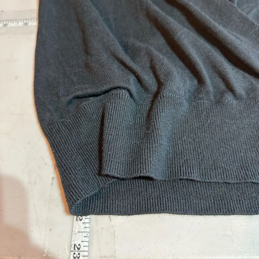 J. Jill‎ Julia Wrap Surplice V Neck Pullover Sweater Black XS silk wool blend - Image 7