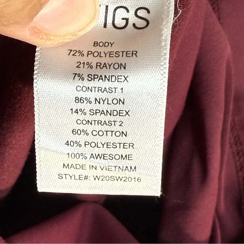 Figs Women's Maroon Maternity Joggers SZ:XXL - Image 8