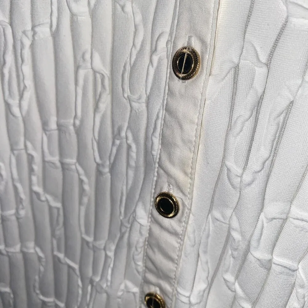 Chico's White Stretch Heavyweight Long Sleeve Button Down Shirt Women's 3/XL/16 - Image 4