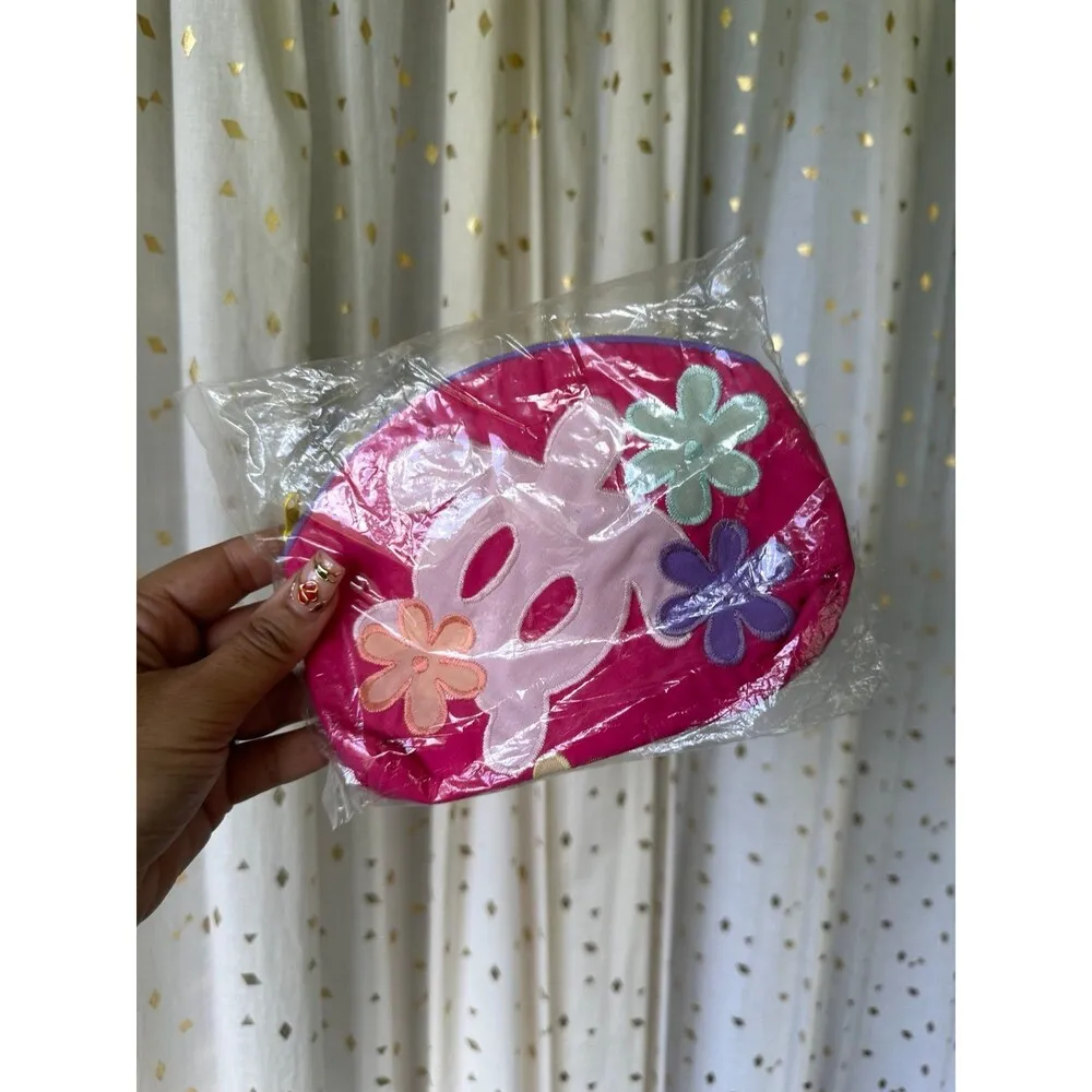 New Sealed Hawaiian Stitching Honu Turtle Floral Cosmetic Make Up Bag Pouch Pink - Image 3