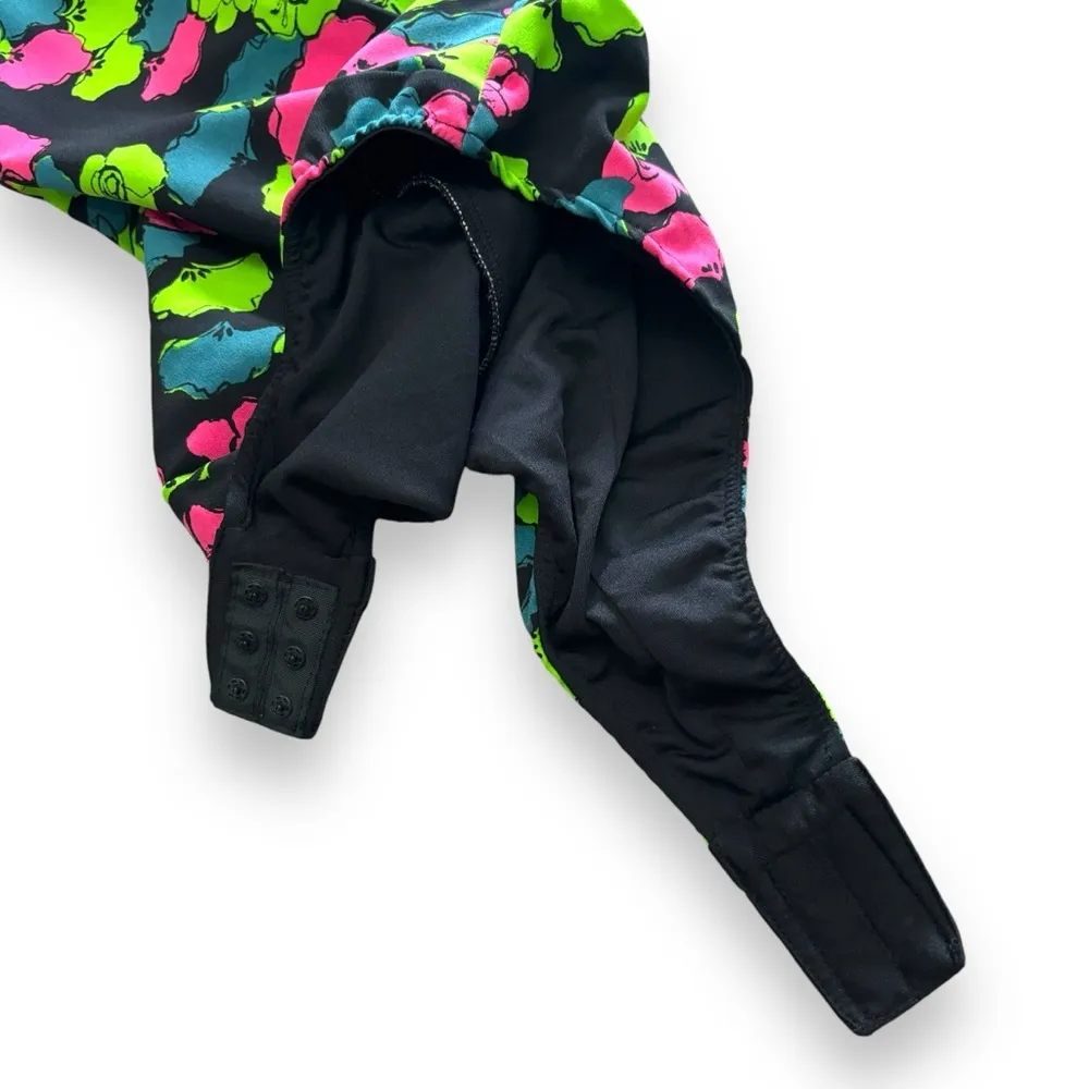 Zara Black Neon Pink Green Fall Winter Spring Body Suit - XSmall - Image 9