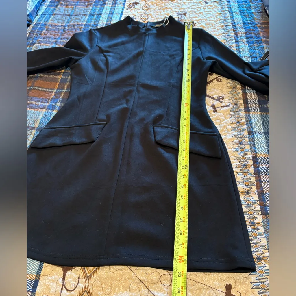 OFEEFAN Womens Fall Long Sleeve Mock Neck Dress Women’s L NWT Black Size L - Image 12