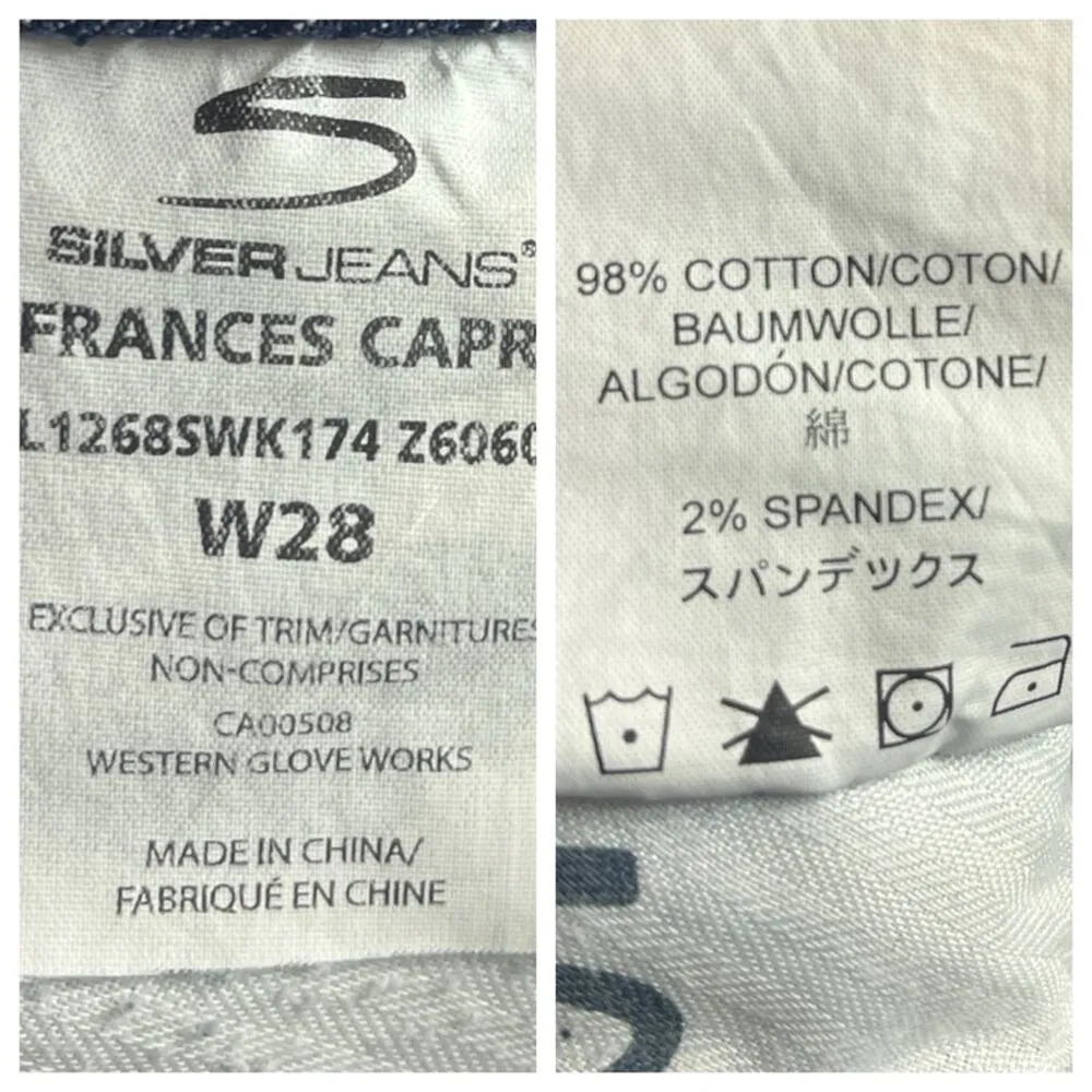 Silver Jeans Frances Capri Crop Low Rise Light Wash Women’s Size 28 - Image 5