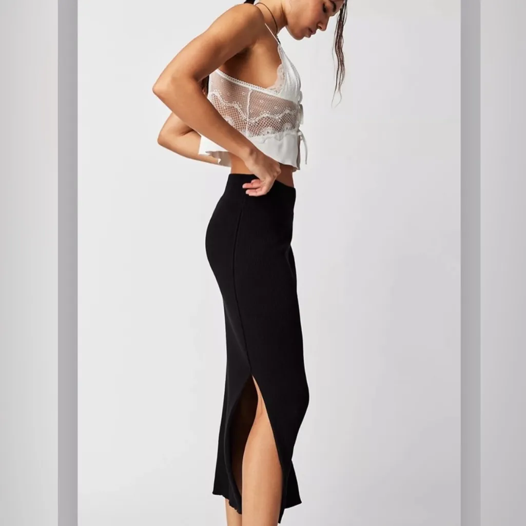 Free People Golden Hour Midi Skirt Sz M - Image 9