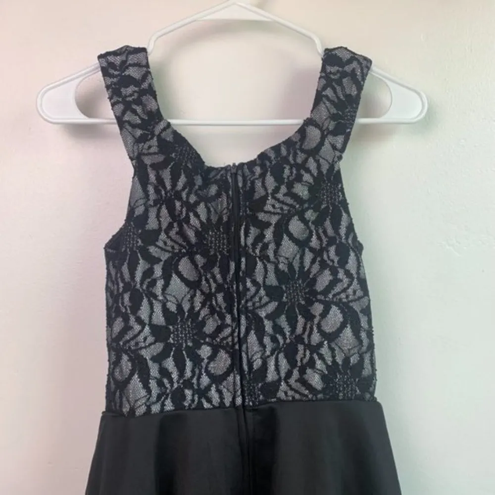 City Studio Black Glitter & Lace Fit & Flare Mini Dress Size undefined - Image 7