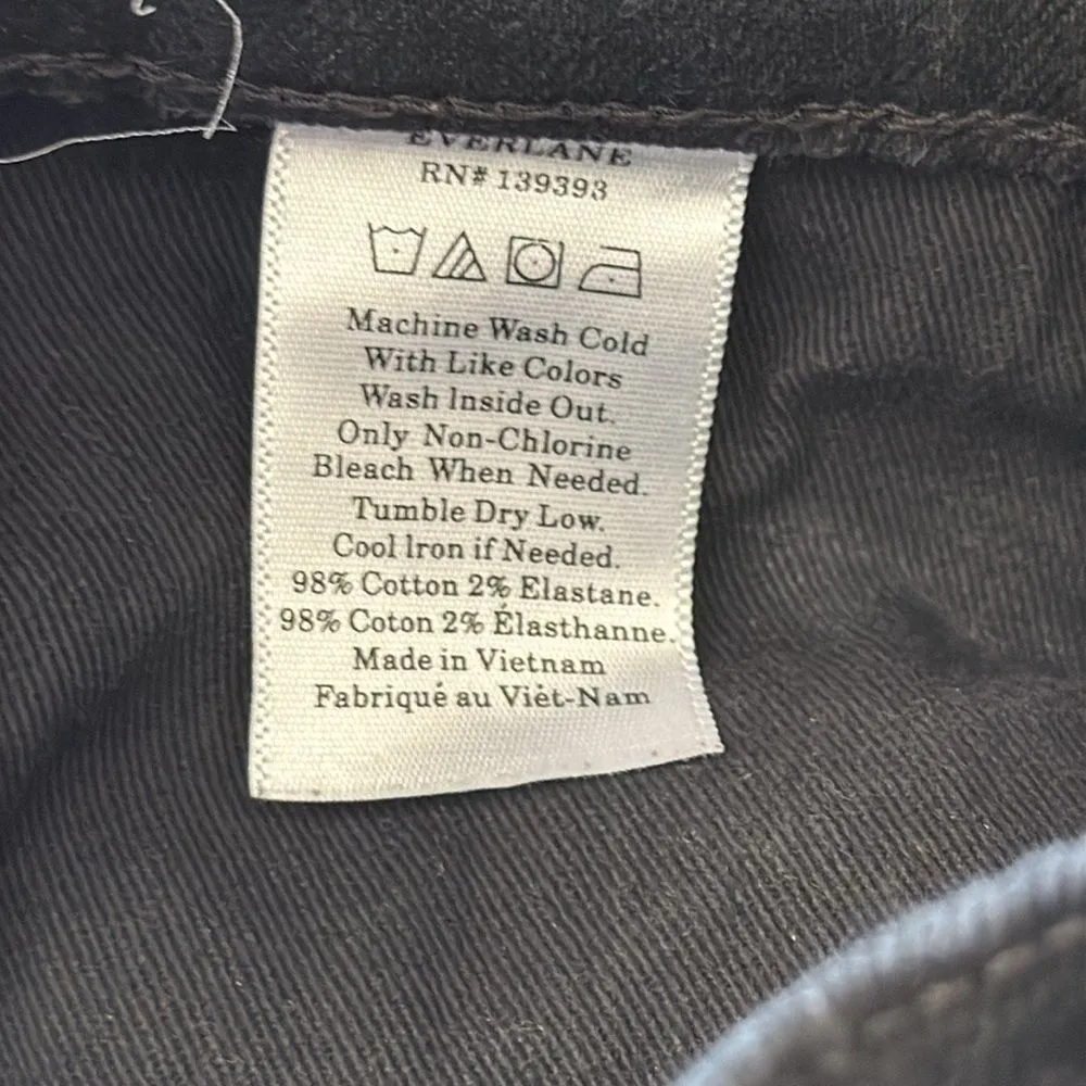 Everlane Washed Black High Rise Ankle Skinny Jeans Size 26‎ Stretch Denim - Image 5