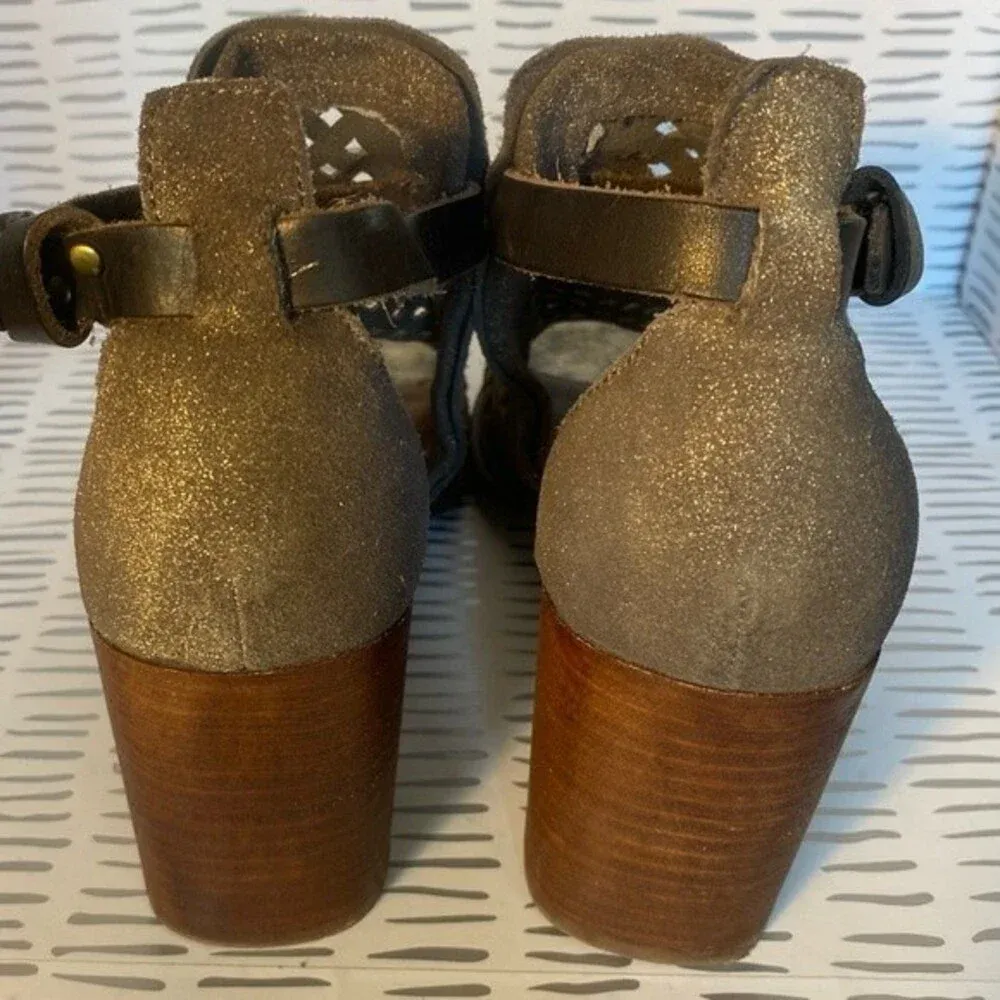 OTBT Metaphor Metallic Open Toe‎ heels size 7.5 - Image 6