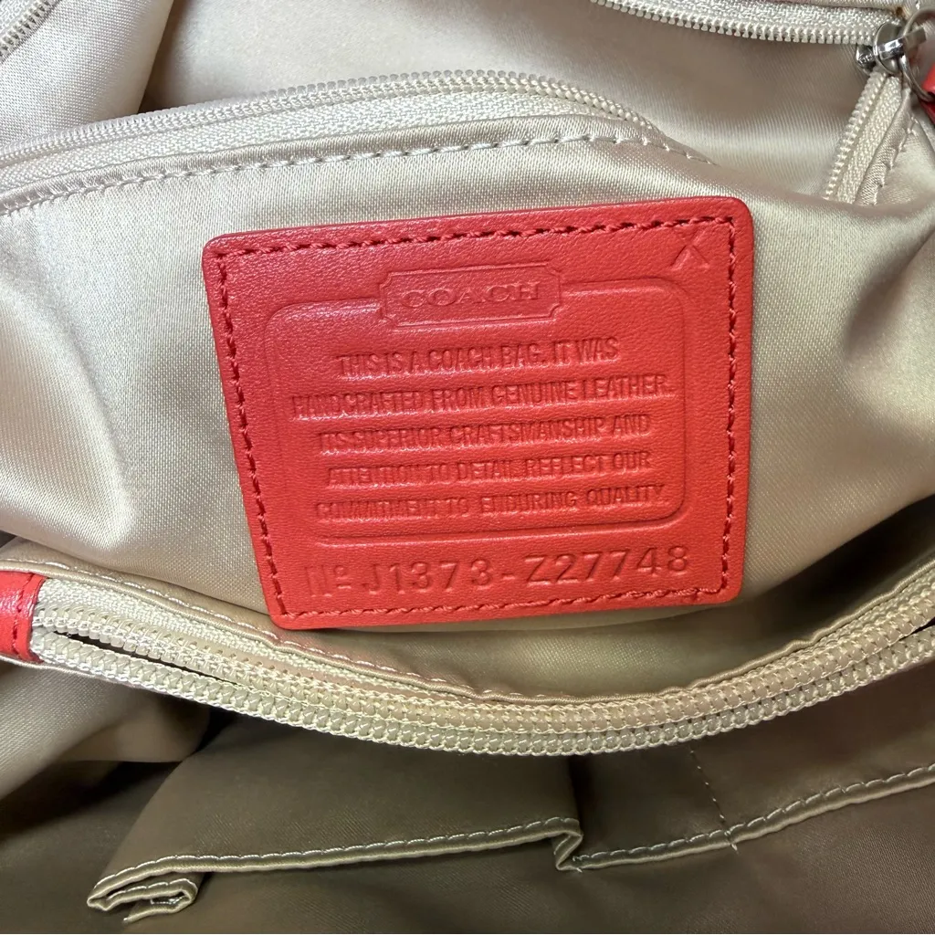 Coach Hampton Turnlock North South Leather Satchel - Image 5