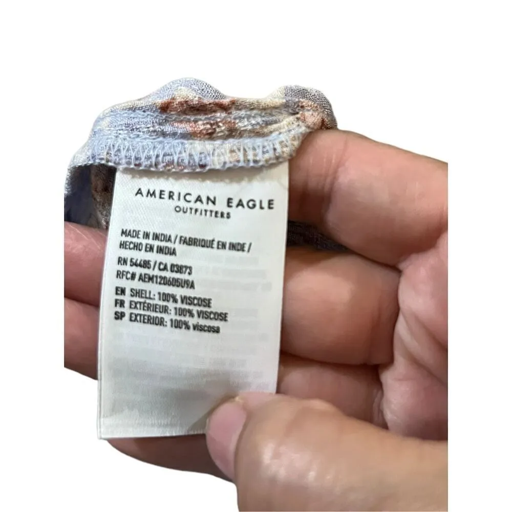 American Eagle Outfitters Women’s‎ Purple Floral Halter Top XL - Image 7