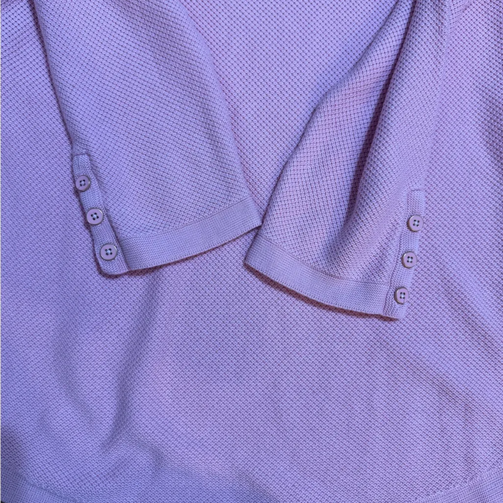 Talbots Pink Textured Knit Top Classic & Comfy 💗Sz L Soft Cotton Blend Feminine - Image 9