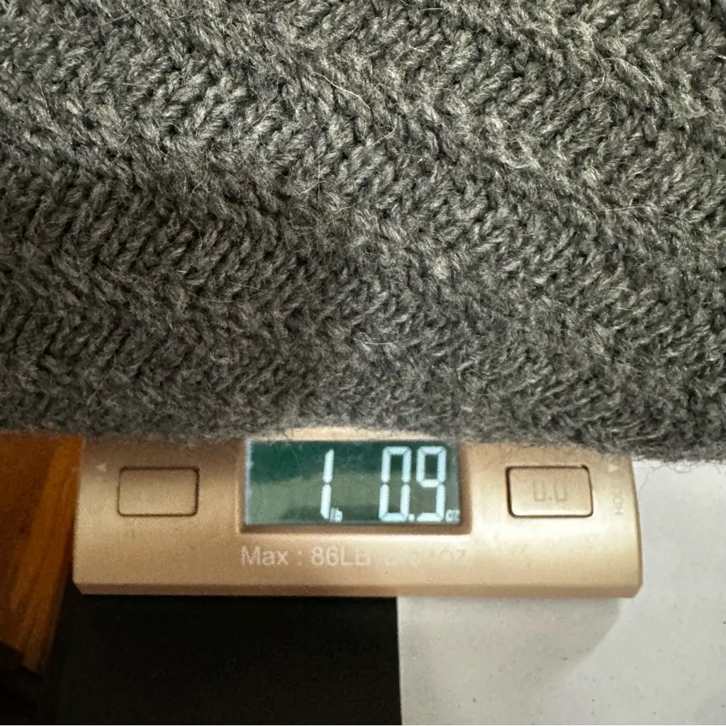 Cocogi Made in Italy Gray Knit Cowl Neck Poncho One Size | Wool Alpaca Blend - Image 7