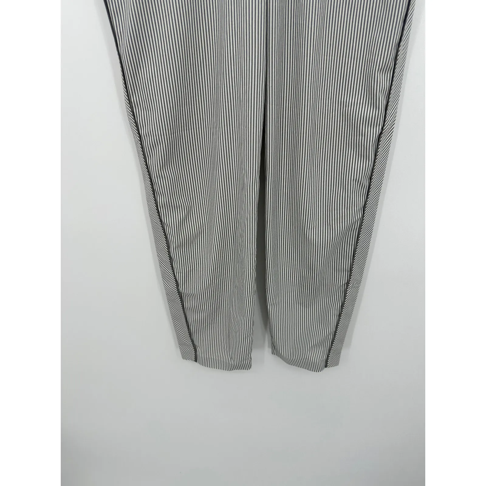 Athleta Womens Brooklyn Mid Rise Ankle Pant Size 8 Gray Striped Pull On Stretch - Image 3