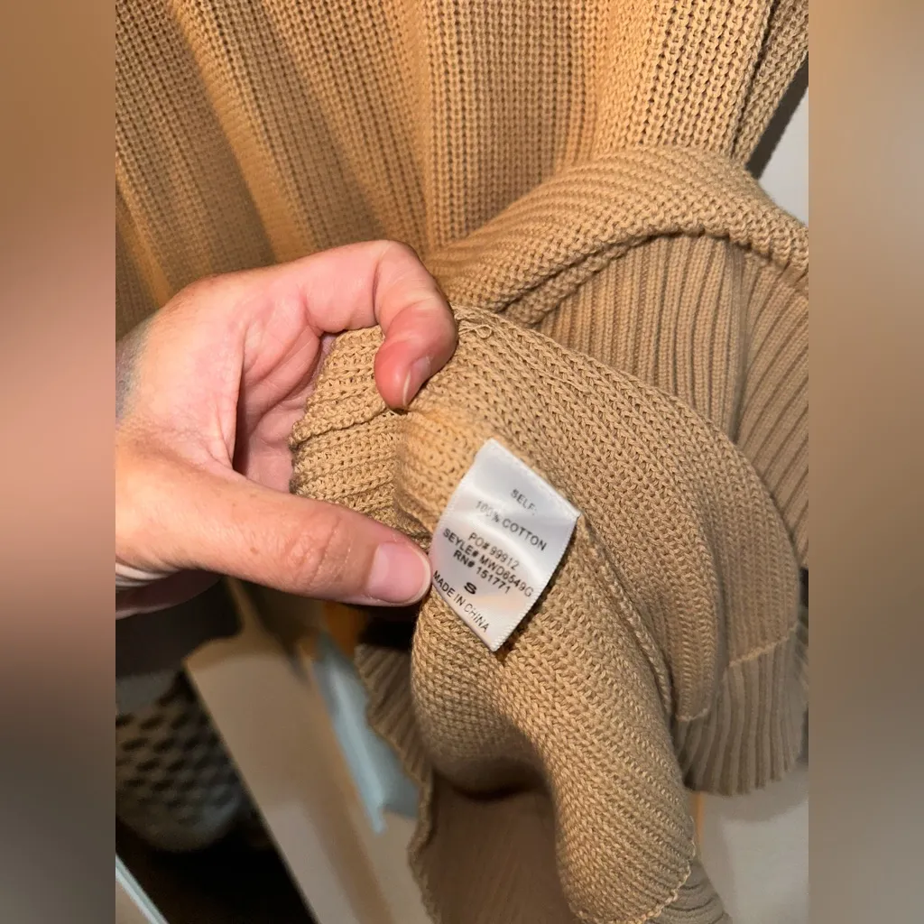 NWT GillI Colorblock Sweater Dress Tan - Image 5