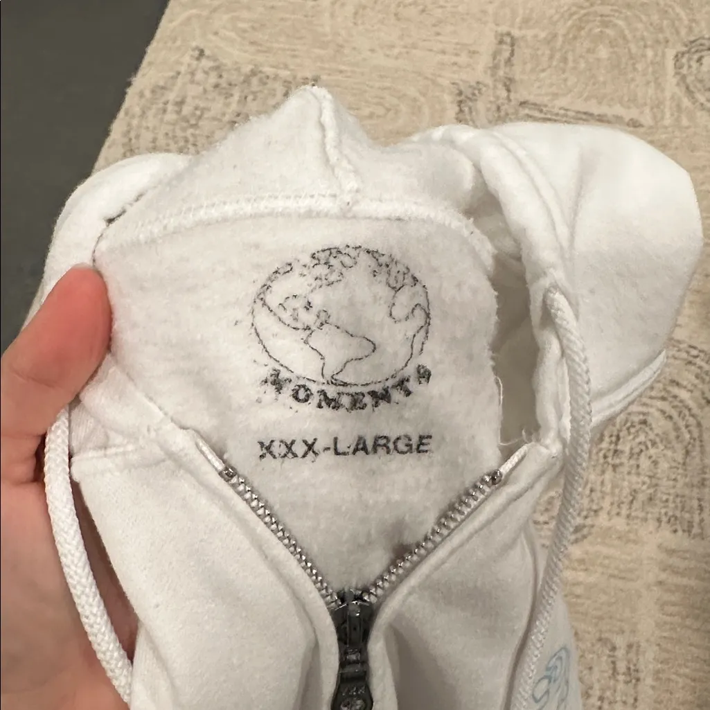 Women's White Hooded Moments Zip Up Size undefined - Image 4
