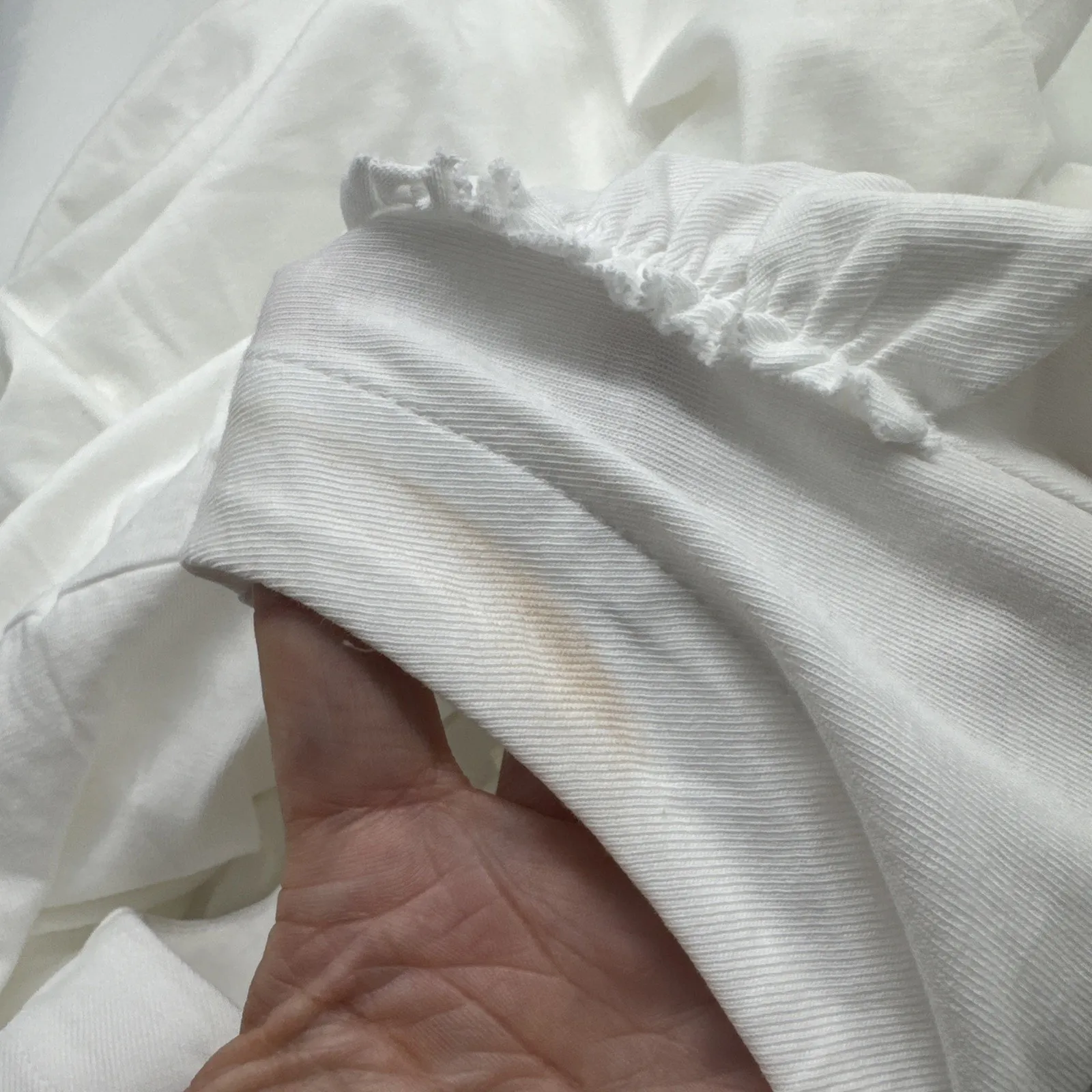 NWT Madewell Puff Sleeve Pullover Cotton Tee White Size Medium - Image 7