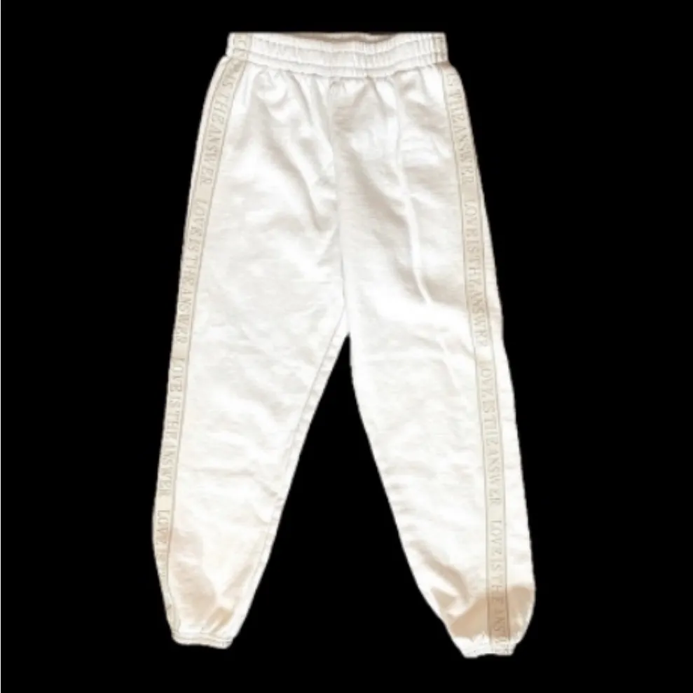 Spiritual gangster off-white sweatpants medium LOVE is the ANSWERin Sides NWOT - Image 6