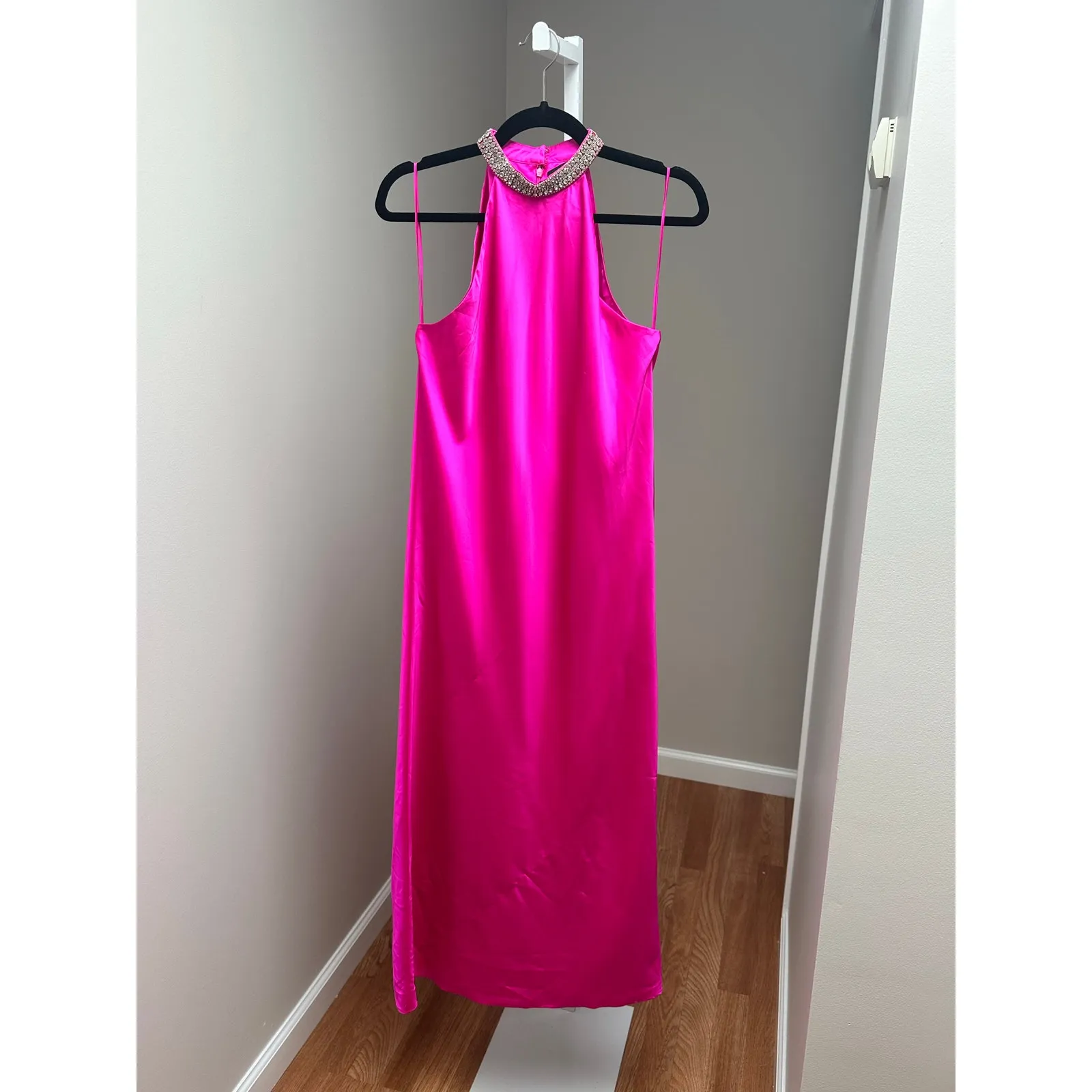 Generation Love Josie Halter Dress in Hot Pink size Small - Image 3