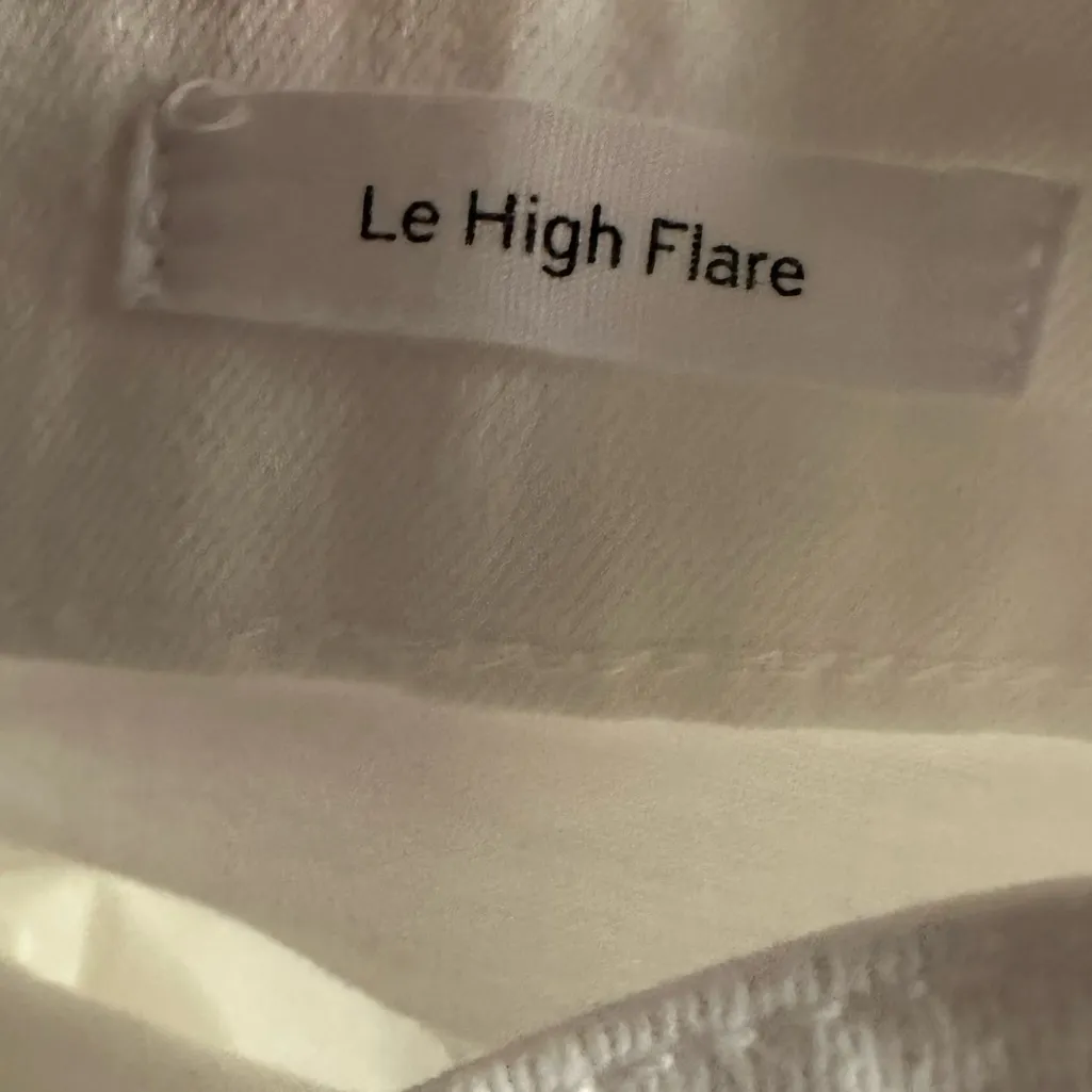 Frame Le High Flare Denim White Flare Jeans - Image 4