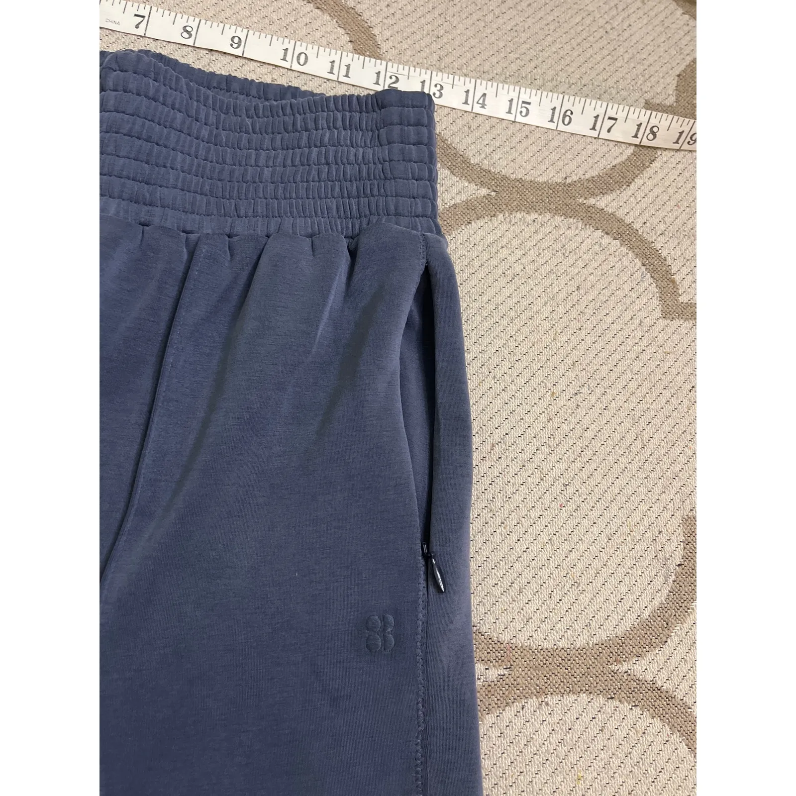 Sweaty Betty Sand Wash Cloud Weight Track Pant, navy blue, size XS, MSRP $128 - Image 15