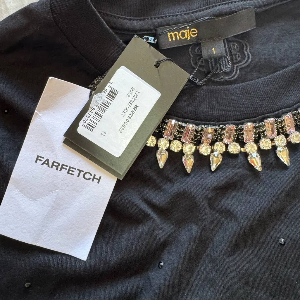 Maje - Jersey T-shirt with diamanté - Image 7