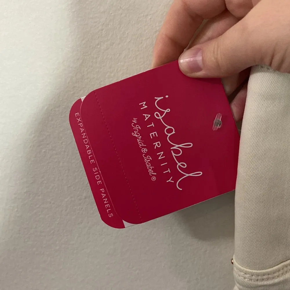 Isabel Maternity off white skinny paneled maternity jeans size 4 - Image 7