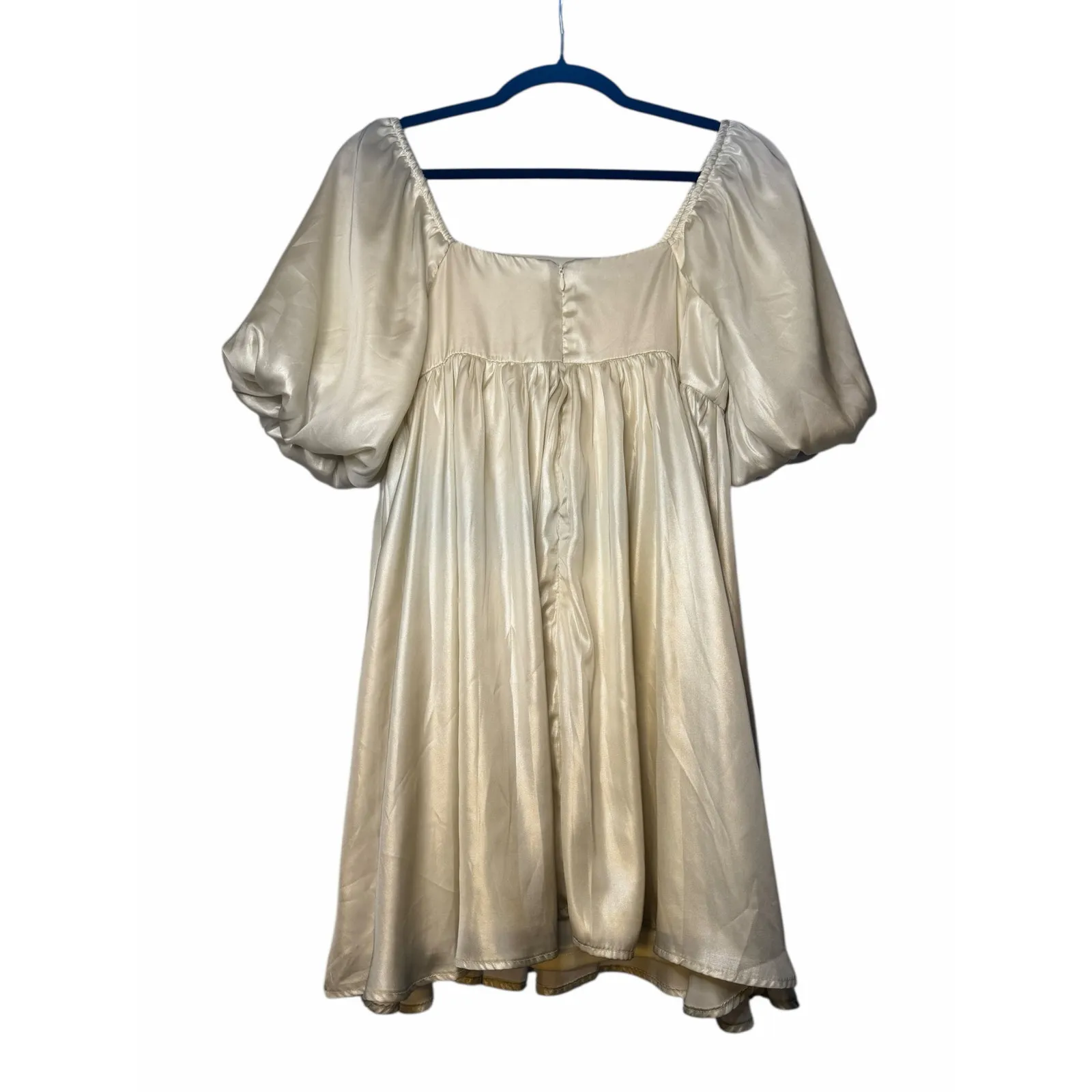 Shop Neighbor by In the Beginning Ivory Balloon Sleeve Dress - Image 4