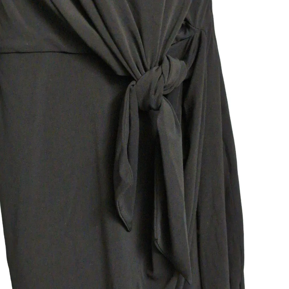 Nookie Aphrodite One Shoulder Dress Midi Bodycon Black Long Sleeve XS New - Image 3