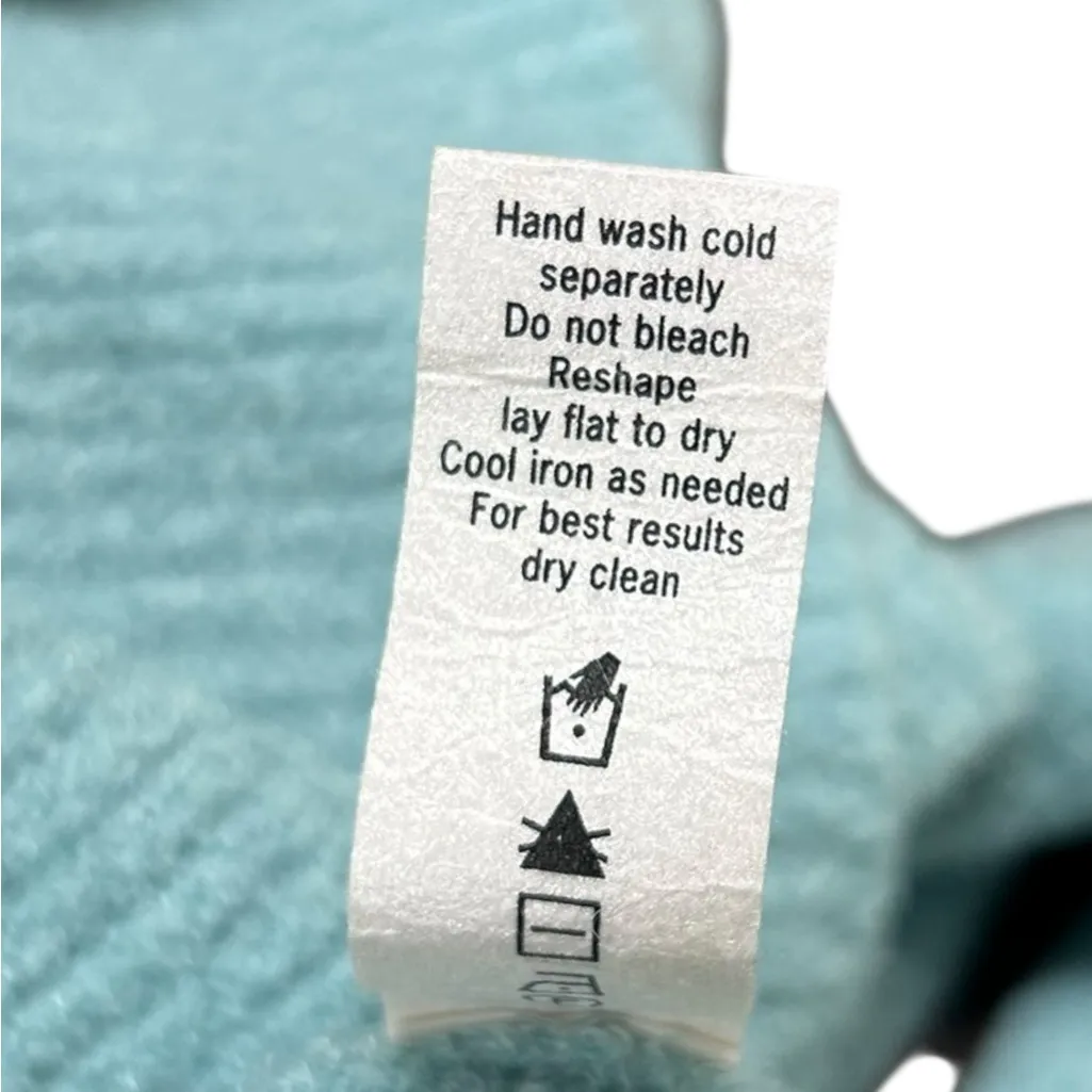 Athleta Women’s Baby Blue Teddy Cozy Baby Blue Quarter Zip Long Sleeve Top Small - Image 6