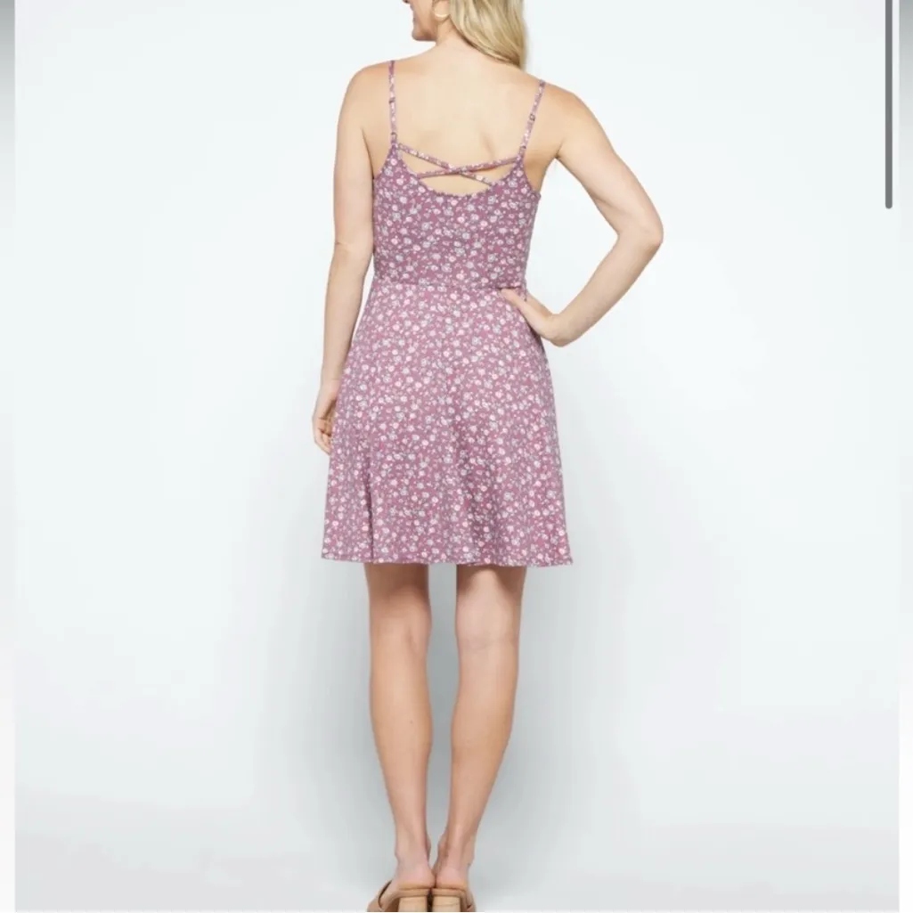 Nine Britton Jayde Strappy Knit Mini Dress in Pink Floral - Size L - Image 2