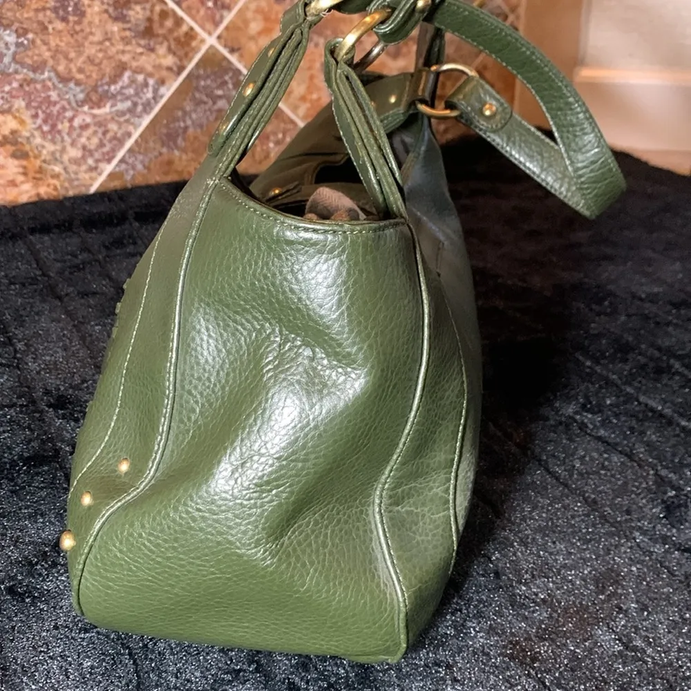 Vintage Y2K Tommy Hilfiger Brown Western Early 2000s Shoulder Bag Purse Green - Image 11