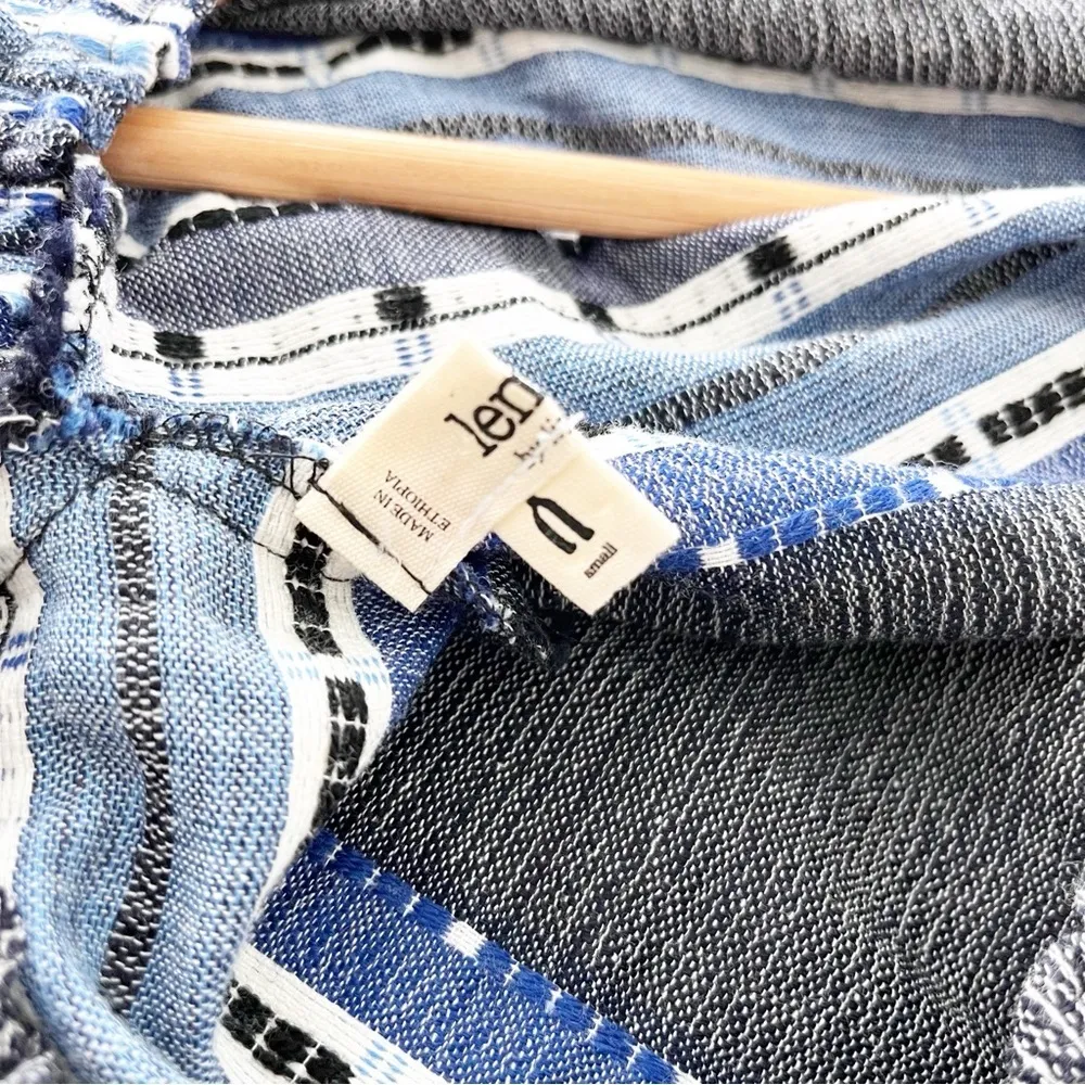 Lemlem Lucy Boho Mini Dress in Ocean - Image 3