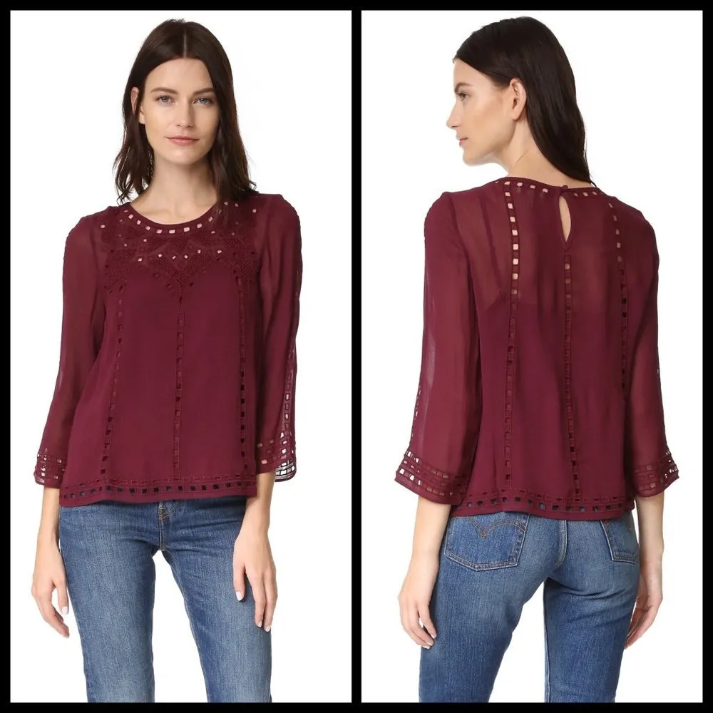 💕JOIE💕 Gaiane Embroidered Blouse - Image 5