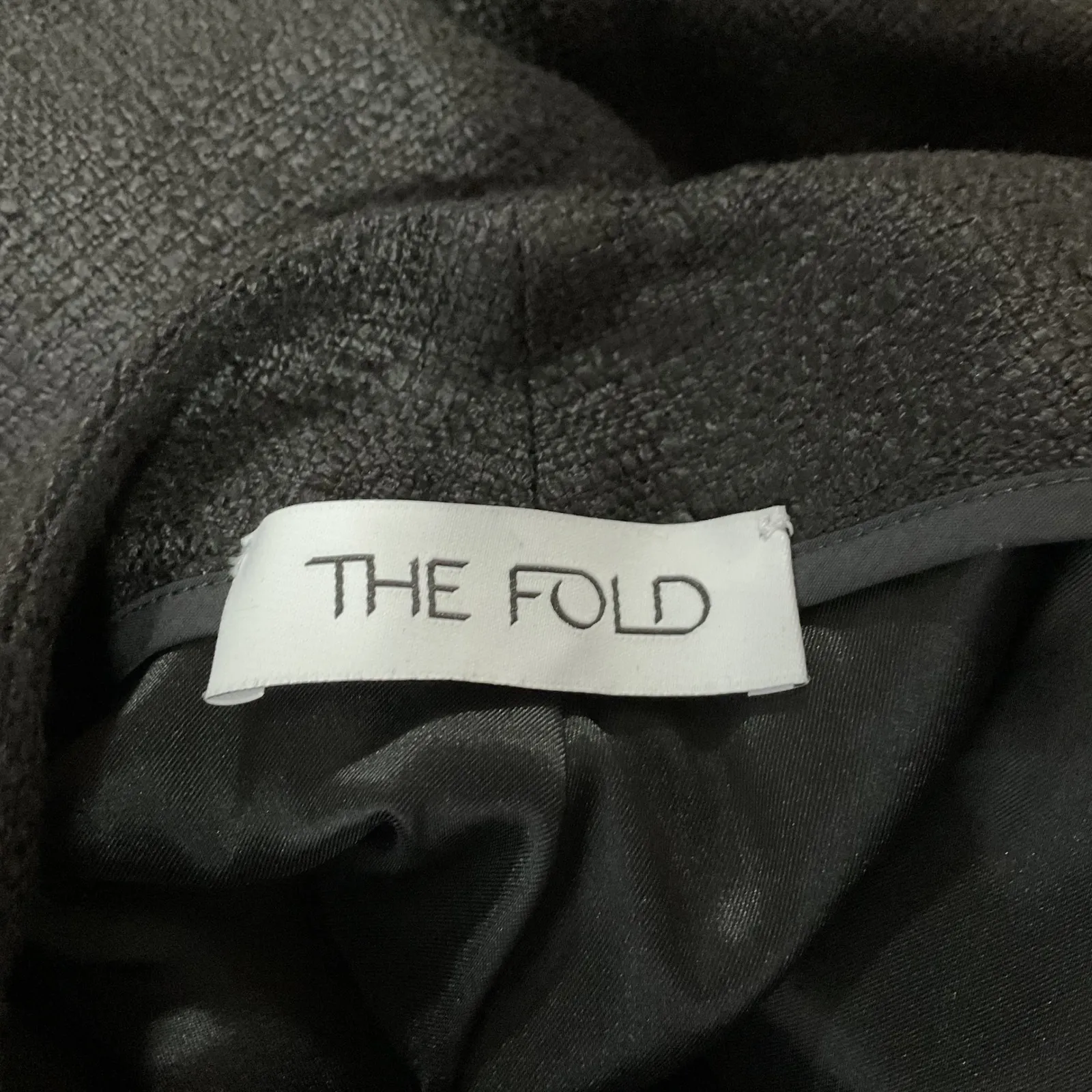 The Fold London Black Tweed Linen Blend Trousers Pants UK 8 US 4 - Image 7