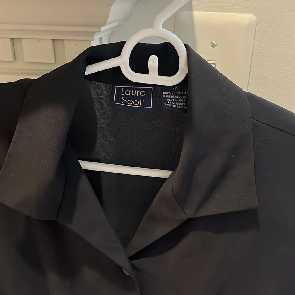 Laura Scott women’s black blouse, size 10 - Image 2