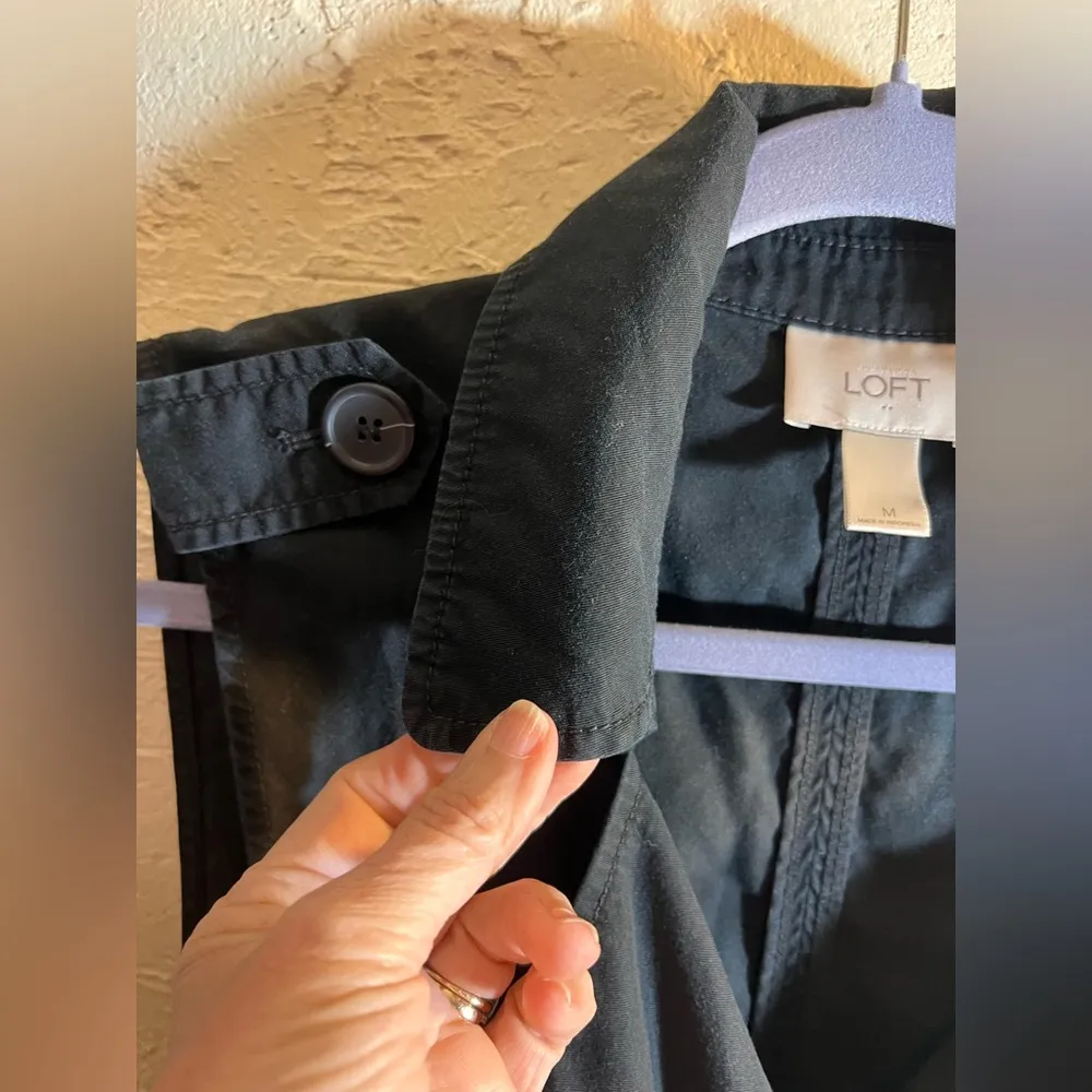 Ann Taylor  Black Utility Jacket with Drawstring Waist - Image 6