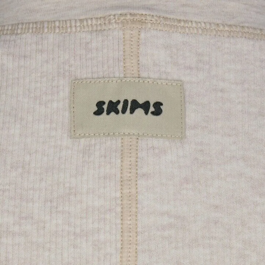 Skims Cotton Rib Dress in Heather Oatmeal, Size X-Small - Image 9