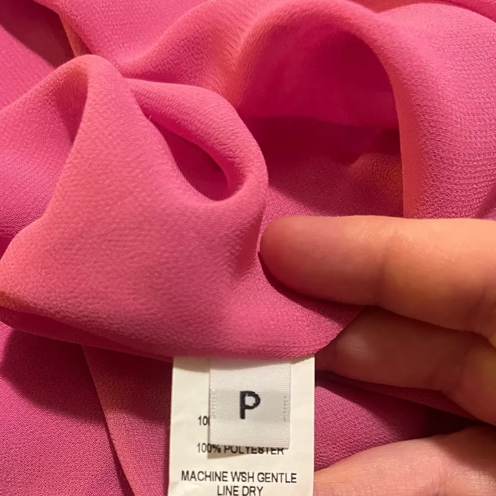 Women’s Amanda Uprichard Hot Pink Babydoll Dress w/Lace Up Back & Ruffle Sleeves - Image 8