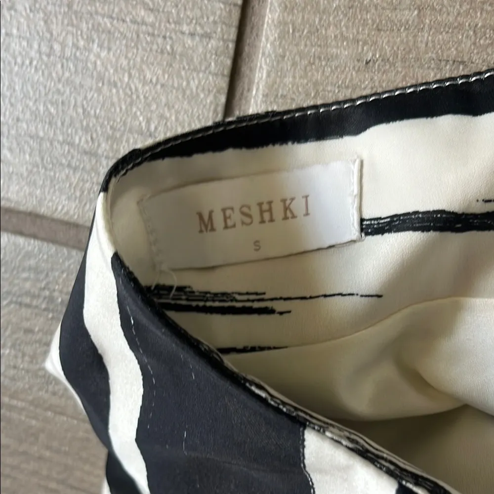 Meshki Asymmetrical Black and White Maxi Skirt - Image 6