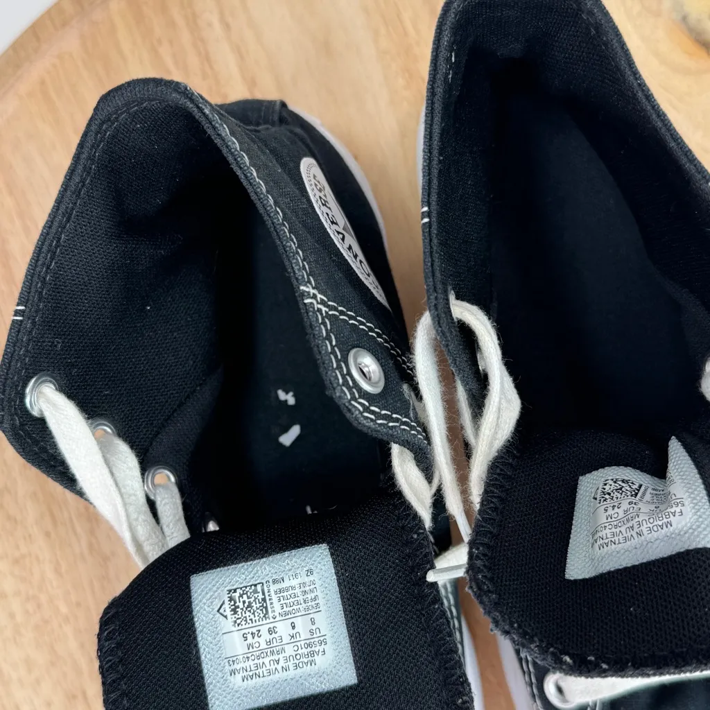 Converse Chuck Taylor Lug Sole Platform High Top Sneaker Black White Women 8 - Image 9