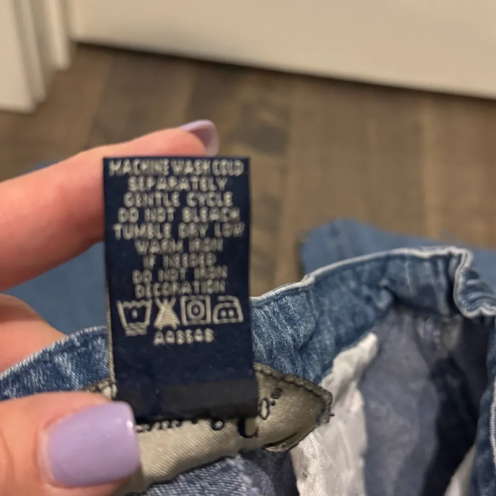 DENIM & CO Embroidered Blue Women Jeans Size L Hippie Floral Festival Boho - Image 12